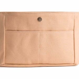 NEW- Portland Leather Small Canvas Purse Organizer in Sesame